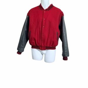 GAP Red and Black Varsity Jacket